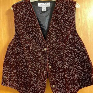 Vintage 1990s maroon vest LANE BRYANT  KATHRYN DEENE - women’s 14/16